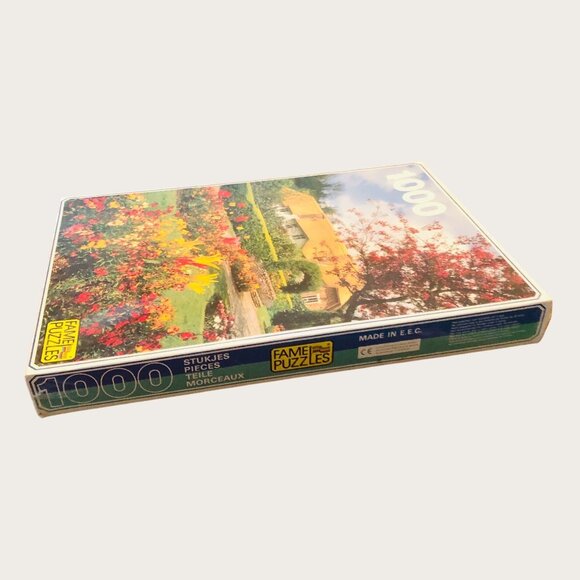 Cottage Garden Scene 1000 Piece Jigsaw Puzzle Fame Puzzles New Sealed - Picture 3 of 4